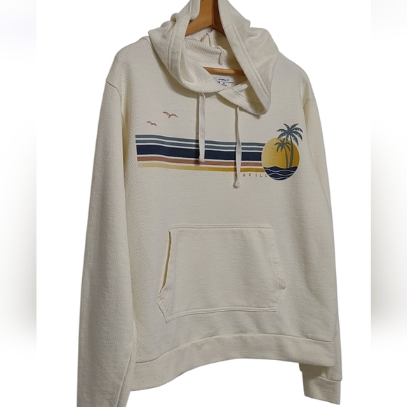 O'Neill Tops - Retro O'neill Hoodie Cotton Blend Pull Over Hoodie Size Medium
